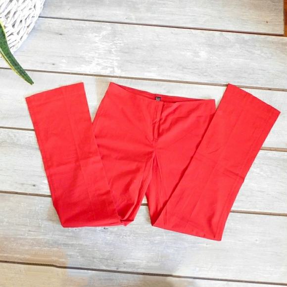 LAUNDRY BY SHELLI SEGAL RED STRETCH ZIP FRNT PANTS - Picture 6 of 8